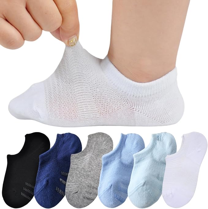 Toddler Little Girls Boys No Show Socks Cotton Low Cut Socks by Jormatt