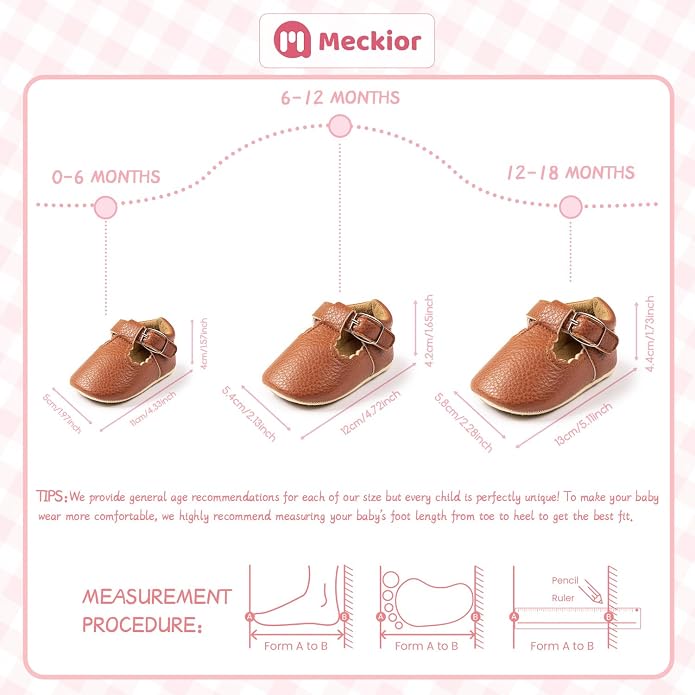 Meckior Infant Baby Girls Soft Sole Bowknot Princess Wedding Dress Mary Jane - Image 6