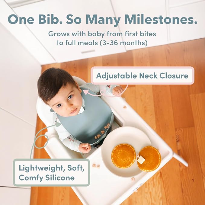 Loulou Lollipop Soft, Waterproof Silicone Feeding Bib - Image 3