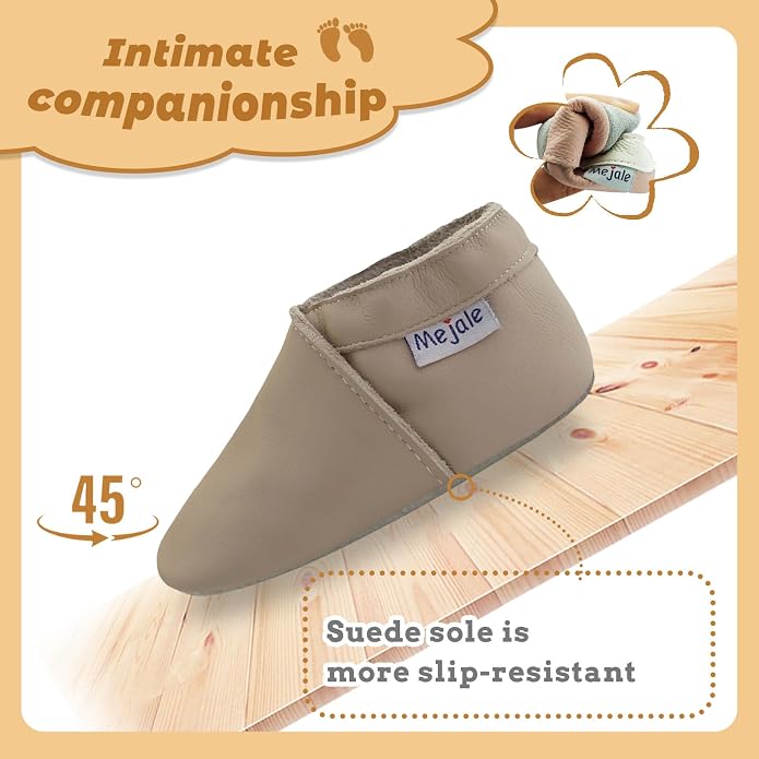 Mejale Baby Infant Toddler Shoes Slip-on Soft Sole Leather Moccasins Pre-Walkers - Image 3
