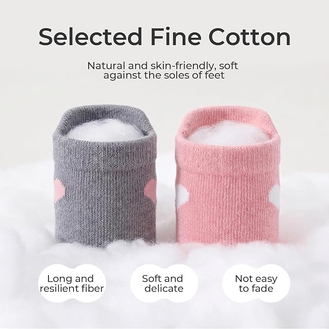 Non-slip Toddler Ankle Cotton Grip Socks Unisex 6M-5T - Image 3