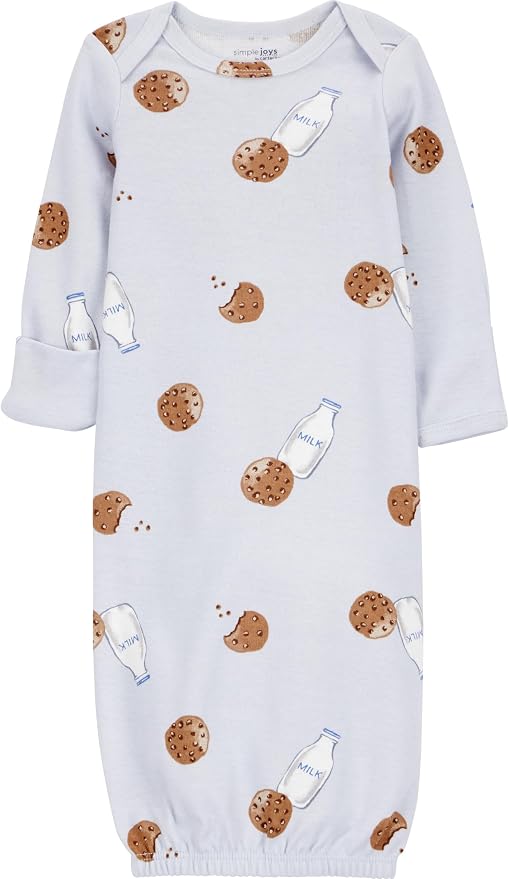 Simple Joys by Carter's Baby 3-pack Neutral Cotton Sleeper Gown - Image 2