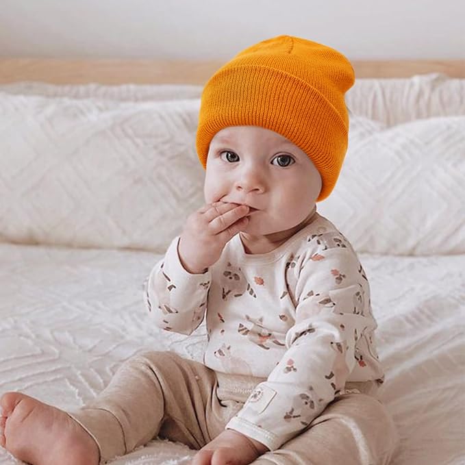 DRESHOW BQUBO 3 Pack Baby Beanies Toddler Kids Winter Hats Soft Knit Hat - Image 2