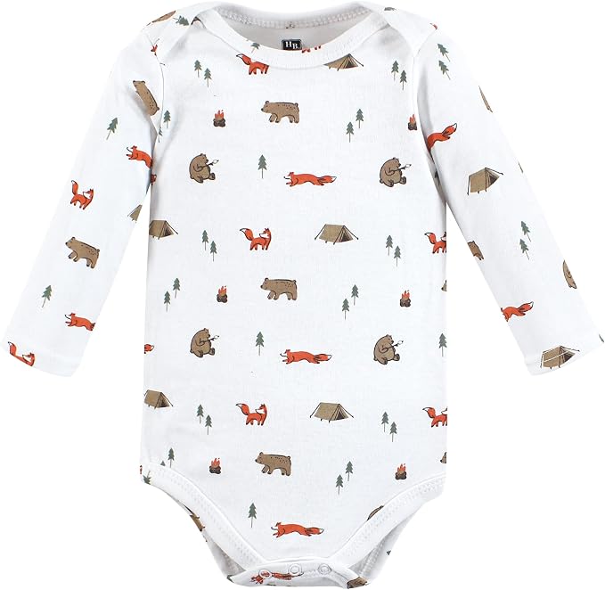 Hudson Baby baby-boys Cotton Long-sleeve Bodysuits 5-pack - Image 5