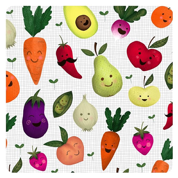 BapronBaby Market Fresh Bapron - No Neck Tie Safer Bib for Baby & Toddler - Soft Waterproof Stain Resistant - Machine Washable - Sz Baby/Toddler 6m-3T