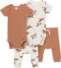 Modern Moments by Gerber Baby Viscose 4-Pack Bodysuit & Pant Set by ModernMomentsbyGerber