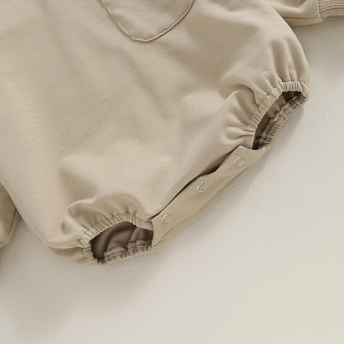 Thorn Tree Newborn Baby Boys Hooded Sweatshirt Long Sleeve Solid Romper Infant - Image 7