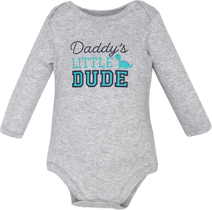 Hudson Baby baby-boys Cotton Long-sleeve Bodysuits 3-pack - Image 3