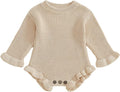 Mubineo Baby Girl Fall Winter Clothes Basic Plain Cute Sweater Romper Outfit by Mubineo