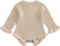 Mubineo Baby Girl Fall Winter Clothes Basic Plain Cute Sweater Romper Outfit by Mubineo