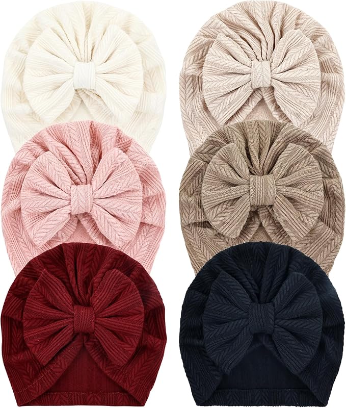 Cinaci 6 Pack Soft Turban Hats by Cinaci