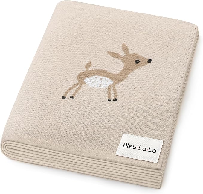 Knit Baby Swaddle Blanket by BleuLaLa