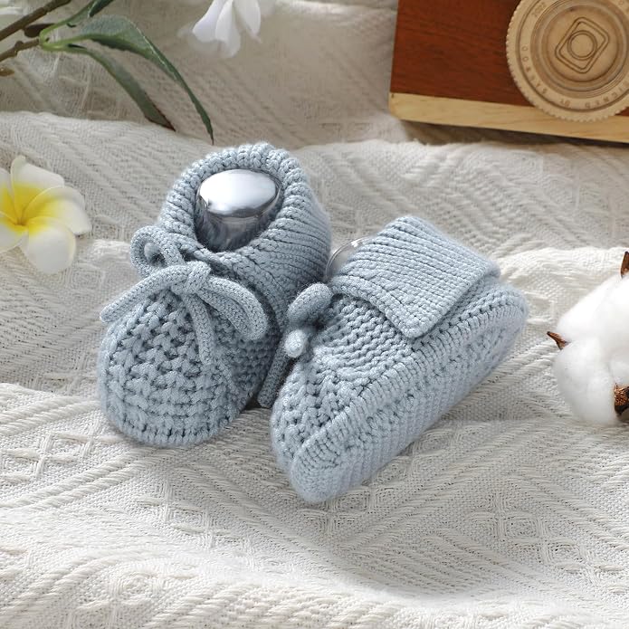 Baby Booties Newborn Boys Girls First Walkers Knit Infant Sock Shoes - Image 3