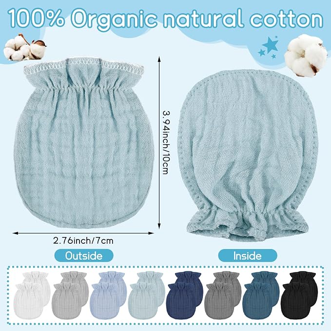 Baby Mittens Newborn No Scratch 0-6 Months - Image 2