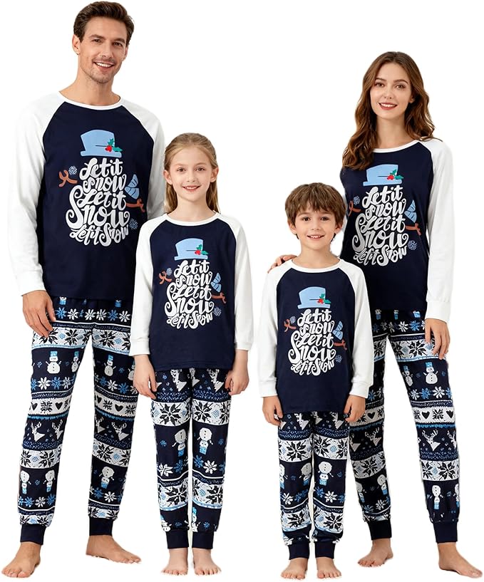 Awoscut Family Christmas Pajamas Matching Pajamas for Family, Xmas PJs Sets Holiday Sleepwear