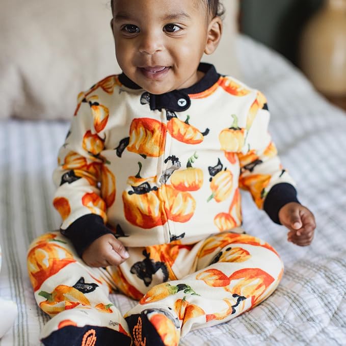 Burt's Bees Baby Girls' Organic Cotton, Sleep and Play Footed Pajamas | Easy - Image 3