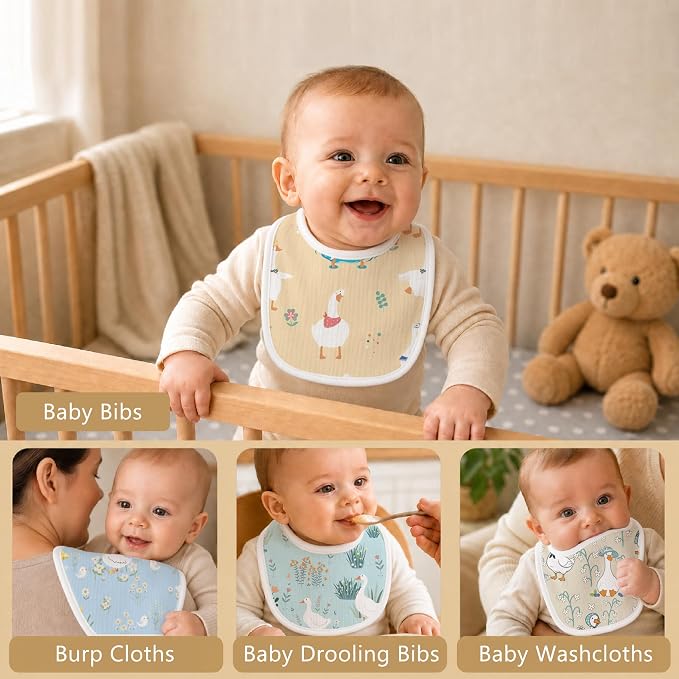 Baby Bibs for Baby Boys Girls 6-Pack - Image 5
