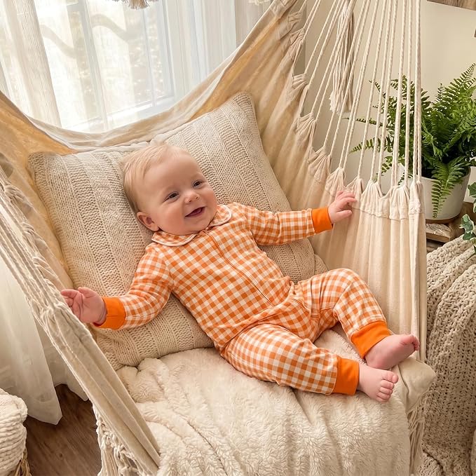 Seyurigaoka Newborn Baby Boy Girl Romper Long Sleeve Zipper Jumpsuit - Image 2