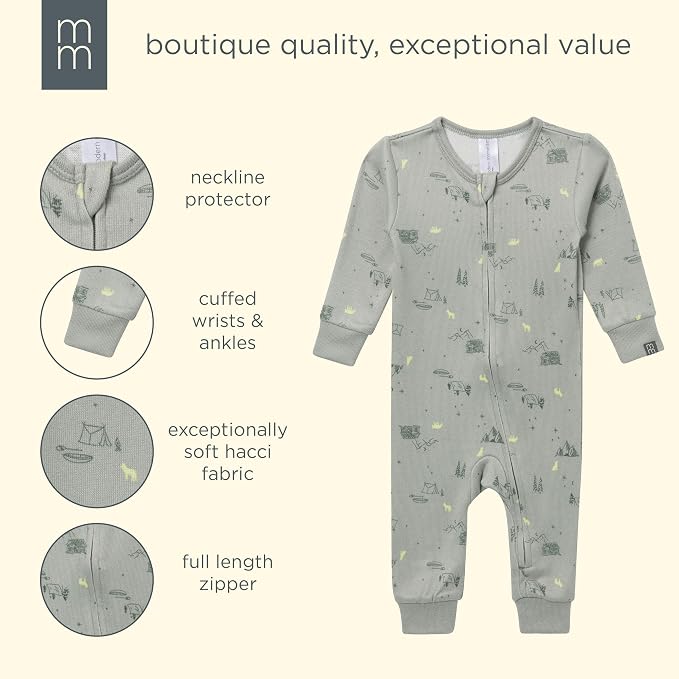 Modern Moments by Gerber Baby Boys & Girls Hacci Footless Pajamas - Image 6
