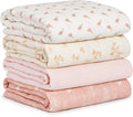 Muslin Swaddle Blankets for Newborn, Cotton Receiving Blanket | 4 Pack 100% by CivaruaKids