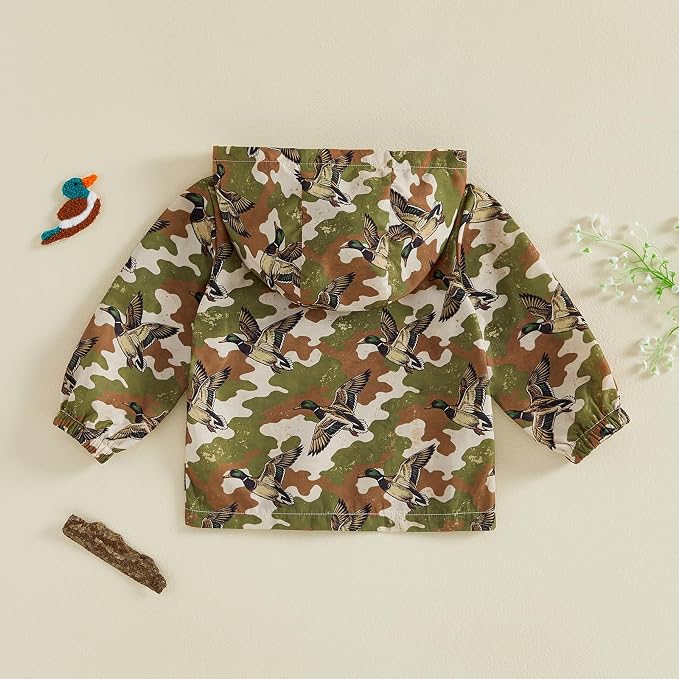 Toddler Windbreaker Jacket Baby Girl Hooded Zip Up Sweatshirt Winter Jacket - Image 6