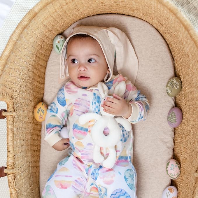 Burt's Bees Baby Girls' Organic Cotton, Sleep and Play Footed Pajamas | Easy - Image 3