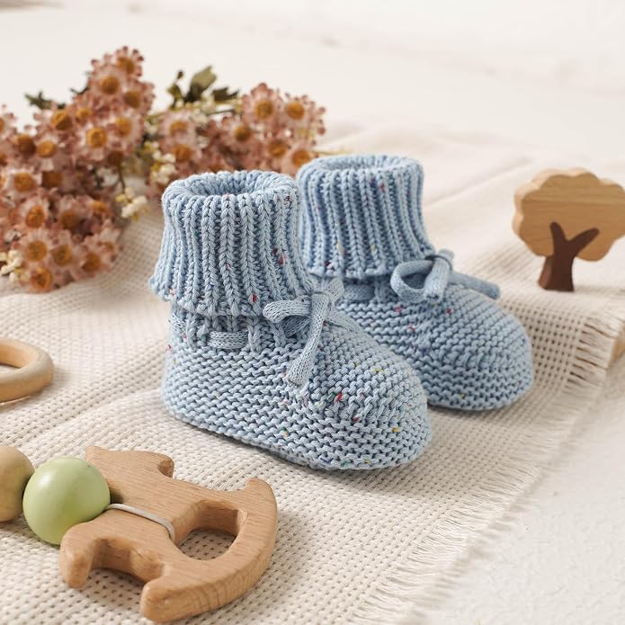 LAWKUL Baby Booties Newborn Babe First Walkers Non-Slip Stay On Boots Crib - Image 6