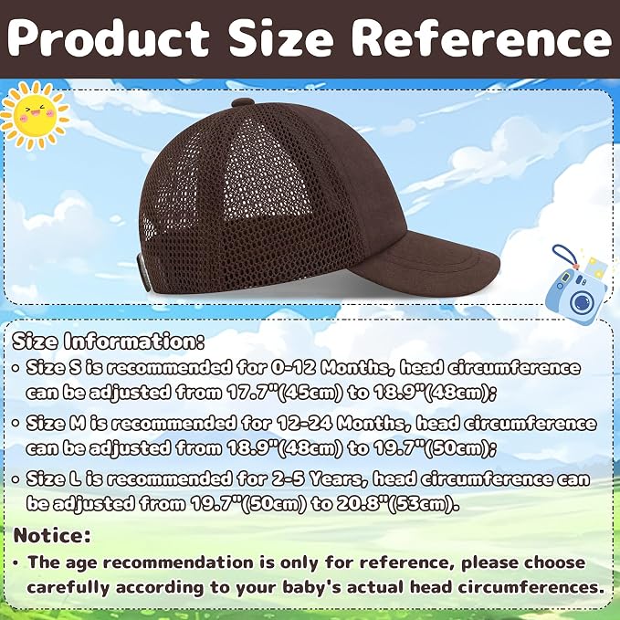Olreco Baby Baseball Cap Toddler Baseball Hat - Image 6
