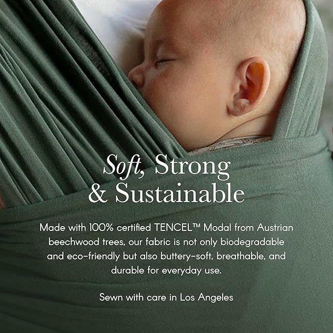 Solly Baby Wrap, Buttery-Soft Baby Carrier Newborn to Toddler 8-25 Lbs., Lightweight & Hands-Free Infant Sling Wrap, Breathable Summer Carrier, Baby Wearing & Postpartum Essential, New Mom Gift, Spelt