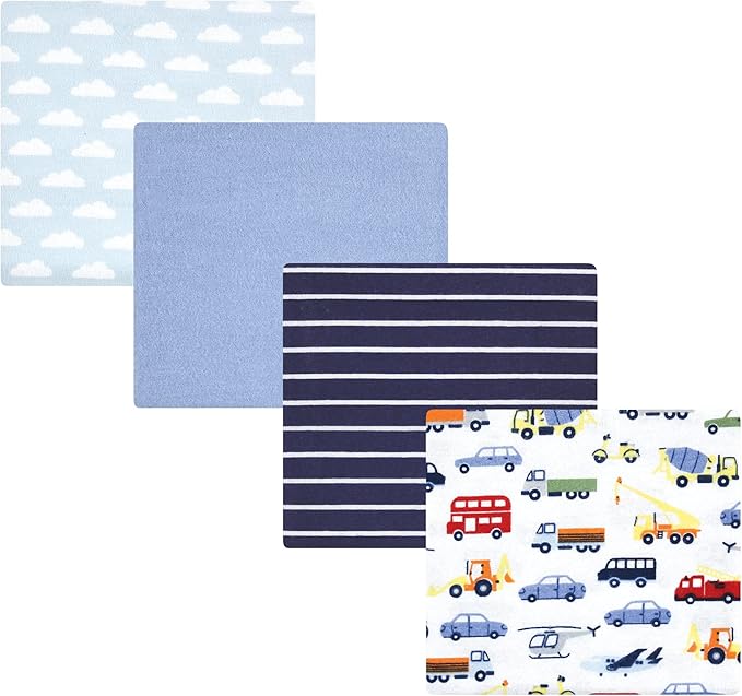 Hudson Baby Unisex Baby Cotton Flannel Receiving Blankets, Colorful by HudsonBaby