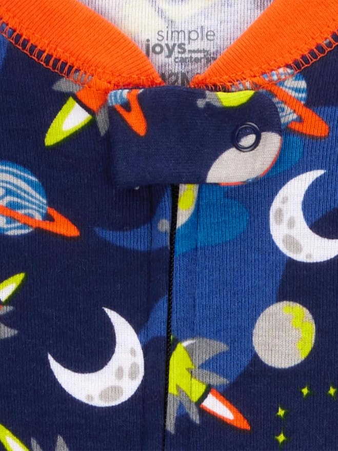 Simple Joys by Carter's Babys' 3 pack Snug Fit Footless Cotton Pajamas - Image 3