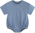 Baby Bubble Onesie Romper 100% Organic Cotton Clothes Short Sleeve Summer Solid by Unknown