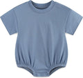 Baby Bubble Onesie Romper 100% Organic Cotton Clothes Short Sleeve Summer Solid by Unknown