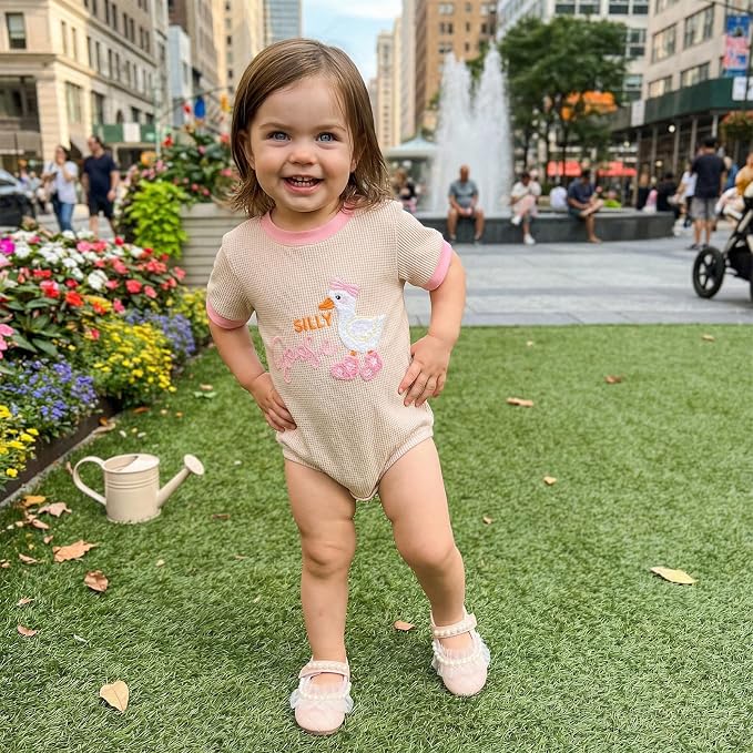 Newborn Baby Boy Girl Summer Clothes Funny Print Sweatshirt Romper Oversized - Image 2