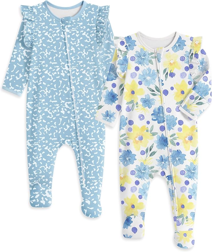 Yoofoss Baby Sleepers Baby Girl Clothes 100% Organic Cotton Pajamas by YOOFOSS