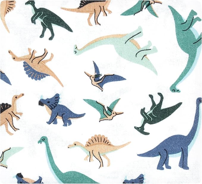 Hudson Baby Unisex Baby Cotton Poly Flannel Receiving Blankets Bundle, Dino - Image 3