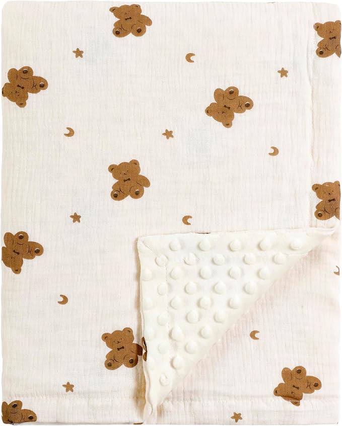 CREVENT 30''X40'' Organic Muslin Cotton Baby Blanket by CREVENT