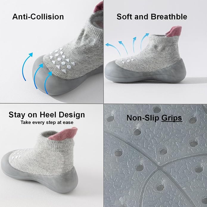 Hstyle Baby Sock Shoes Toddler Boys Walking Shoes Infant Slippers Sneakers | - Image 6