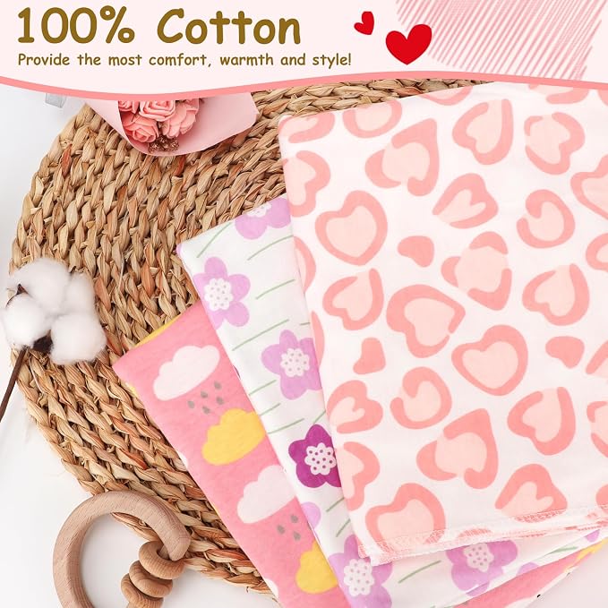 DRESHOW BQUBO Cotton Baby Swaddle Hat Set Newborn Infant Receiving Blankets - Image 4