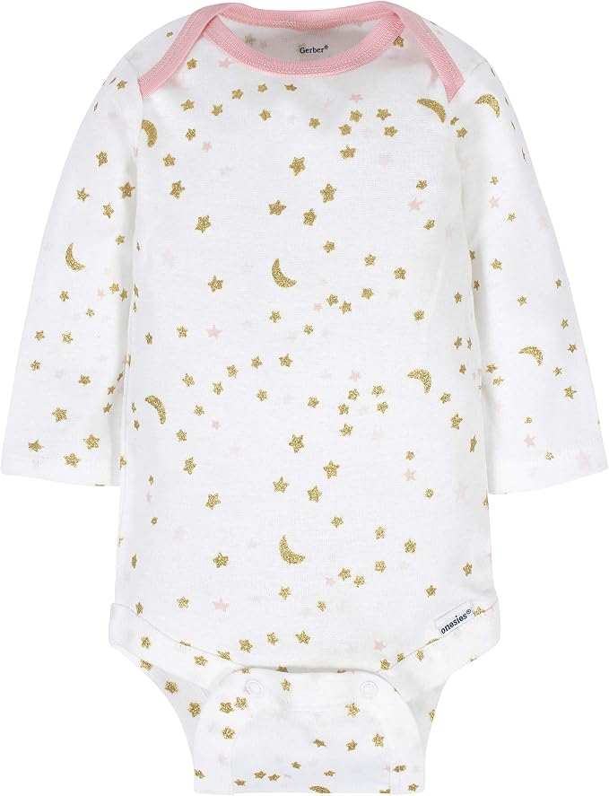 Gerber Baby Girls' 6-pack Long-sleeve Onesies Bodysuits - Image 6