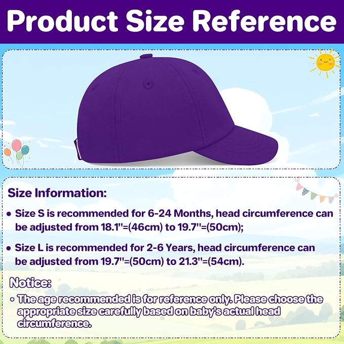 qikqik Baby Baseball Cap Toddler Baseball Hat Baby Ball Cap Toddler Hats - Image 6