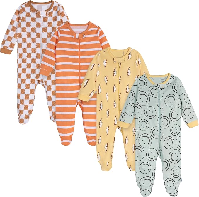 Onesies Brand Baby Boys' 4-pack Sleep 'N Play Footies by OnesiesBrand