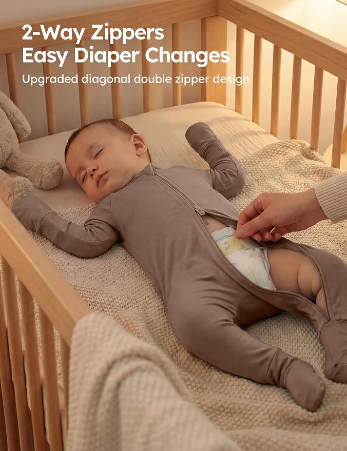 Yoofoss Viscose From Bamboo Baby Pajamas Footless & Footed baby Sleepers - Image 4