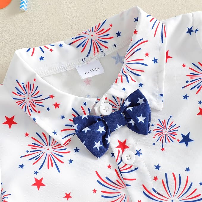 PUHHAPIEY Baby Boy Gentleman Wedding Outfit Dress Romper Suspender Pants | 0 3 - Image 6