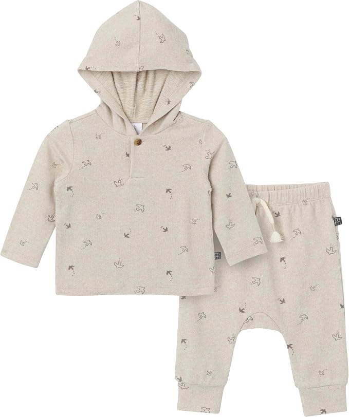 Modern Moments by Gerber Baby Hooded Hacci Top and Pant Set by ModernMomentsbyGerber