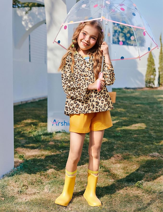 Arshiner Toddler Girls Waterproof Hooded Coat Jacket Outwear Raincoat - Image 5