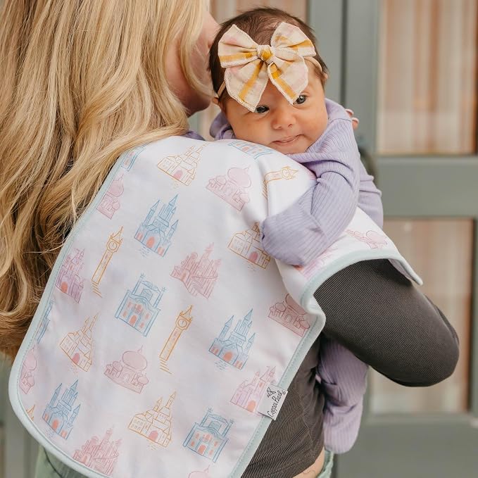 Copper Pearl Baby Burp Cloths 3 Pack, Cotton Burp Cloths, Absorbent Spit Up Rags - Image 3