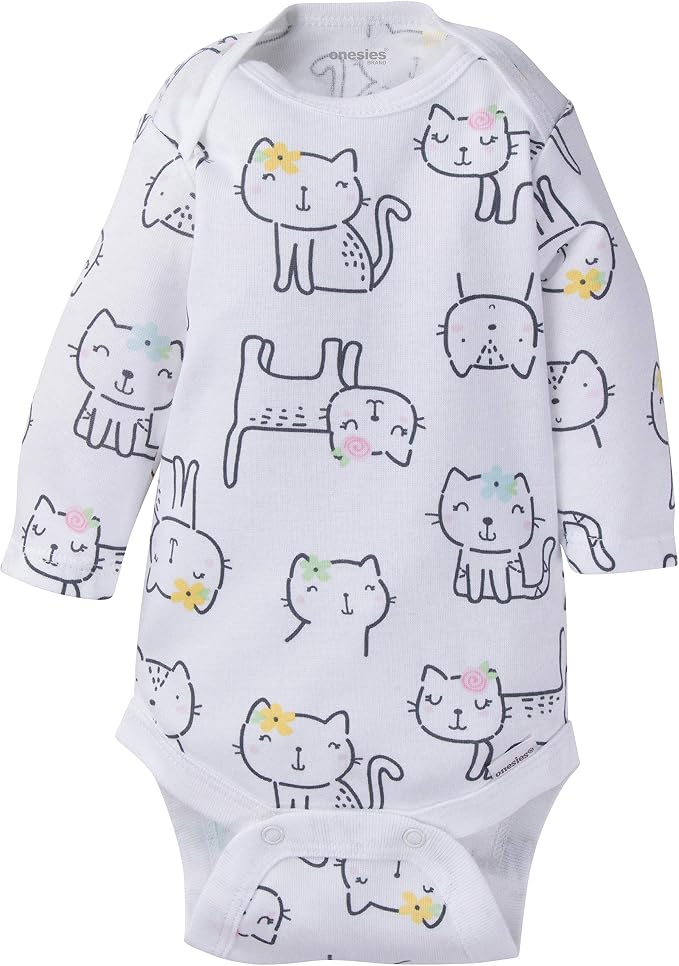 Onesies Brand Baby Boys & Girls 6-Pack Long Sleeve Bodysuits - Image 3