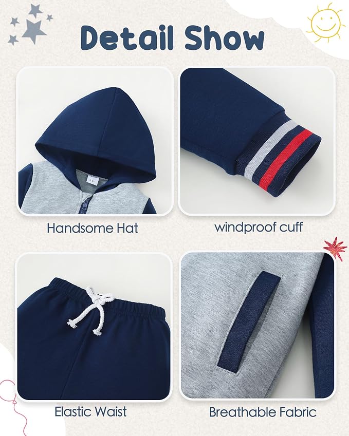 NZRVAWS Baby Boy Clothes Toddler Boy Outfit 2 3 4T 6 12 18 24 Month Fall Winter - Image 5