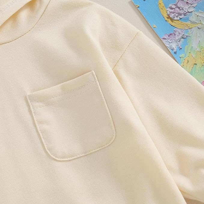Thorn Tree Newborn Baby Boys Hooded Sweatshirt Long Sleeve Solid Romper Infant - Image 5